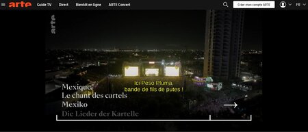 Mexique : le chant des cartels - ARTE Reportage (sur ArteTv)