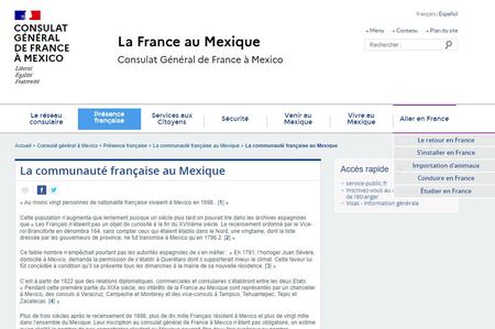 La communauté française au Mexique (Consulat Général de (…)