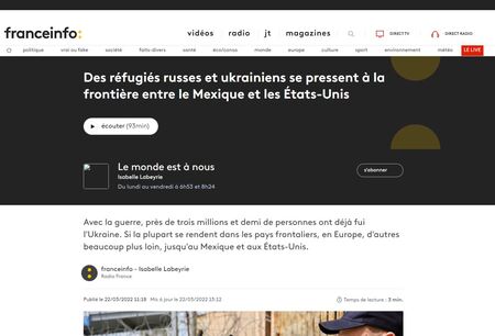 Des réfugiés russes et ukrainiens se pressent à la (…)