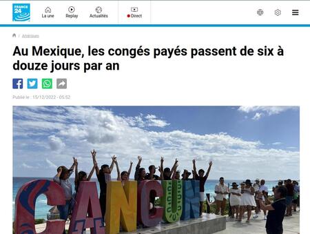 Au Mexique, les congés payés passent de six à douze (…)