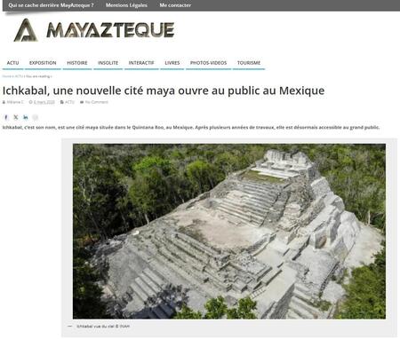 Ichkabal : ouverture au public (sur MayAztèque)